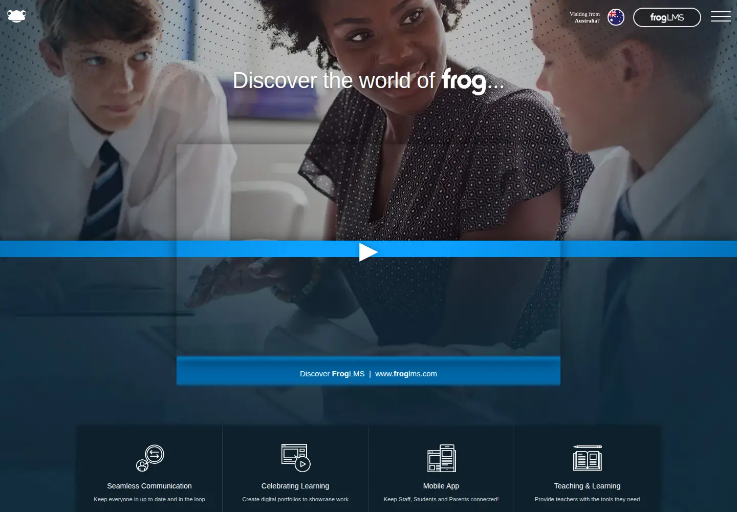Captured homepage of frogeducation.com in the current scan