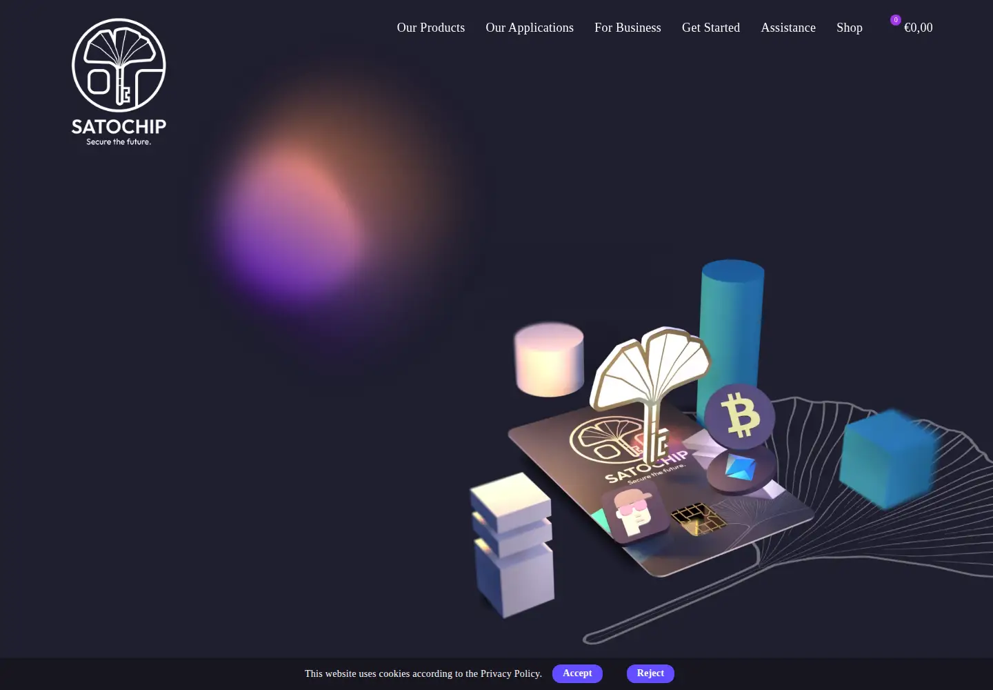 Screenshot of satochip.io