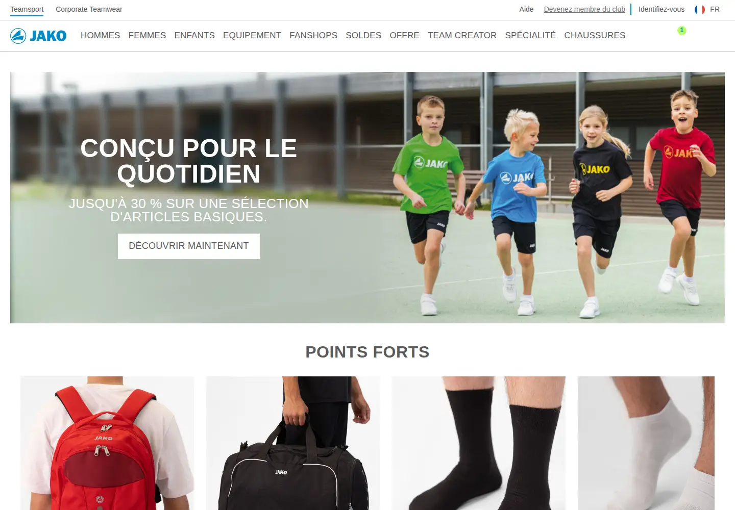 Screenshot of jako.com