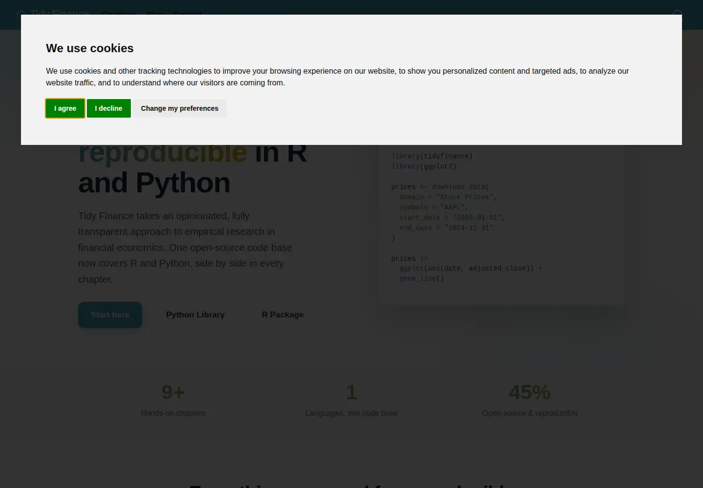 Screenshot of tidy-finance.org