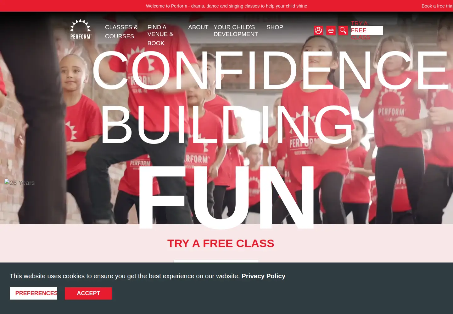 Screenshot of perform.org.uk