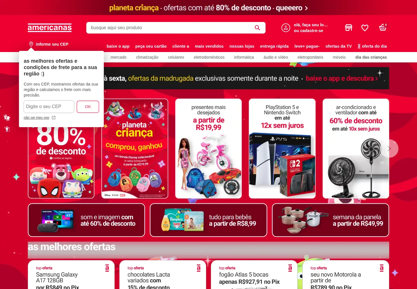 Screenshot of americanas.com.br