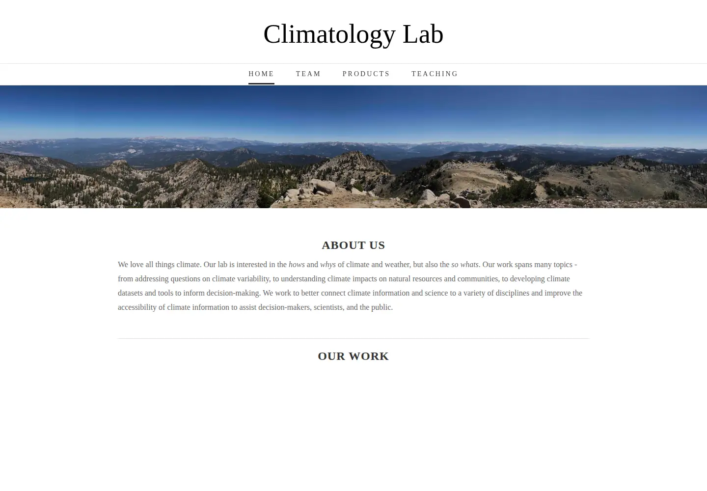Screenshot of climatologylab.org