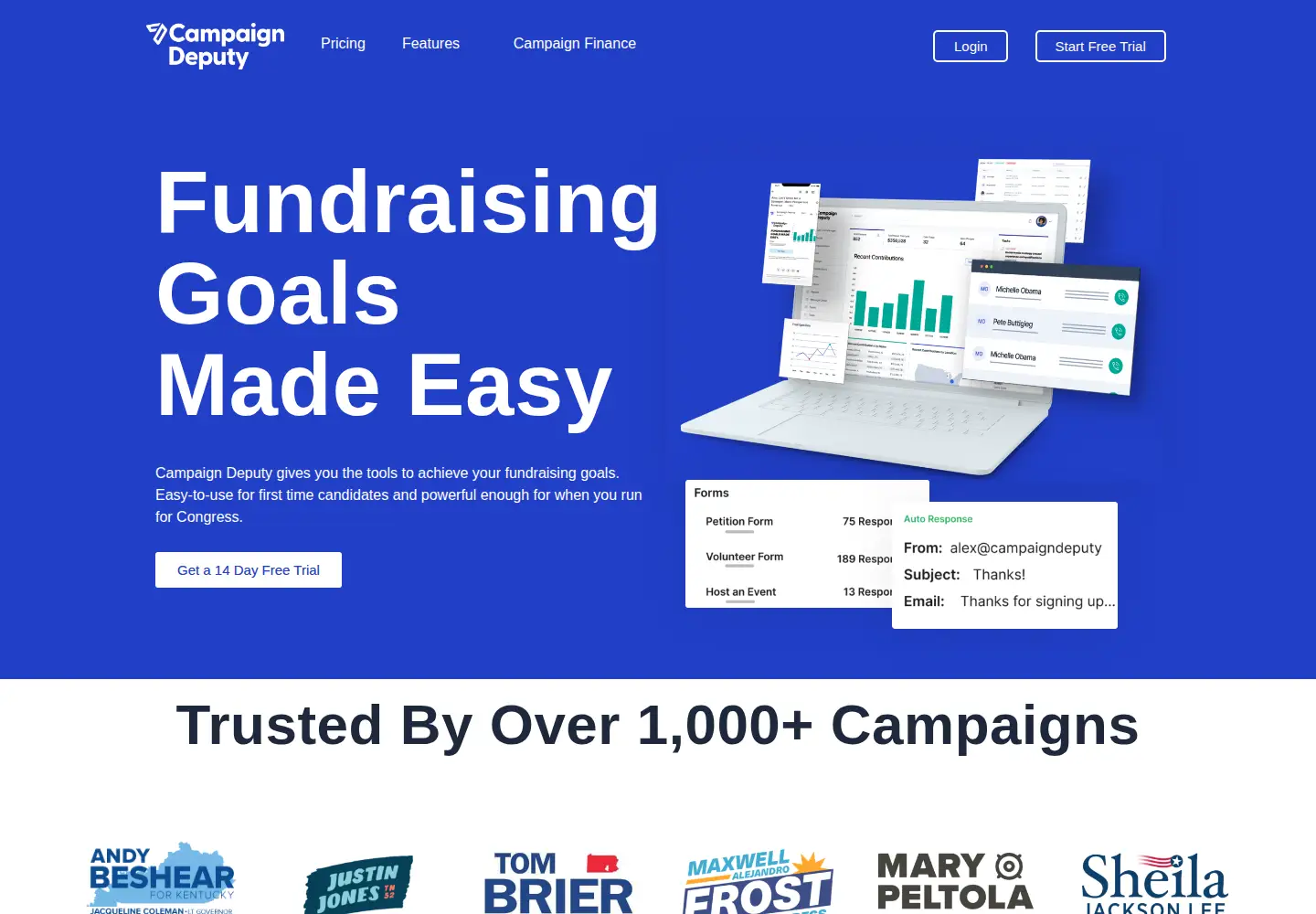 Screenshot of campaigndeputy.com