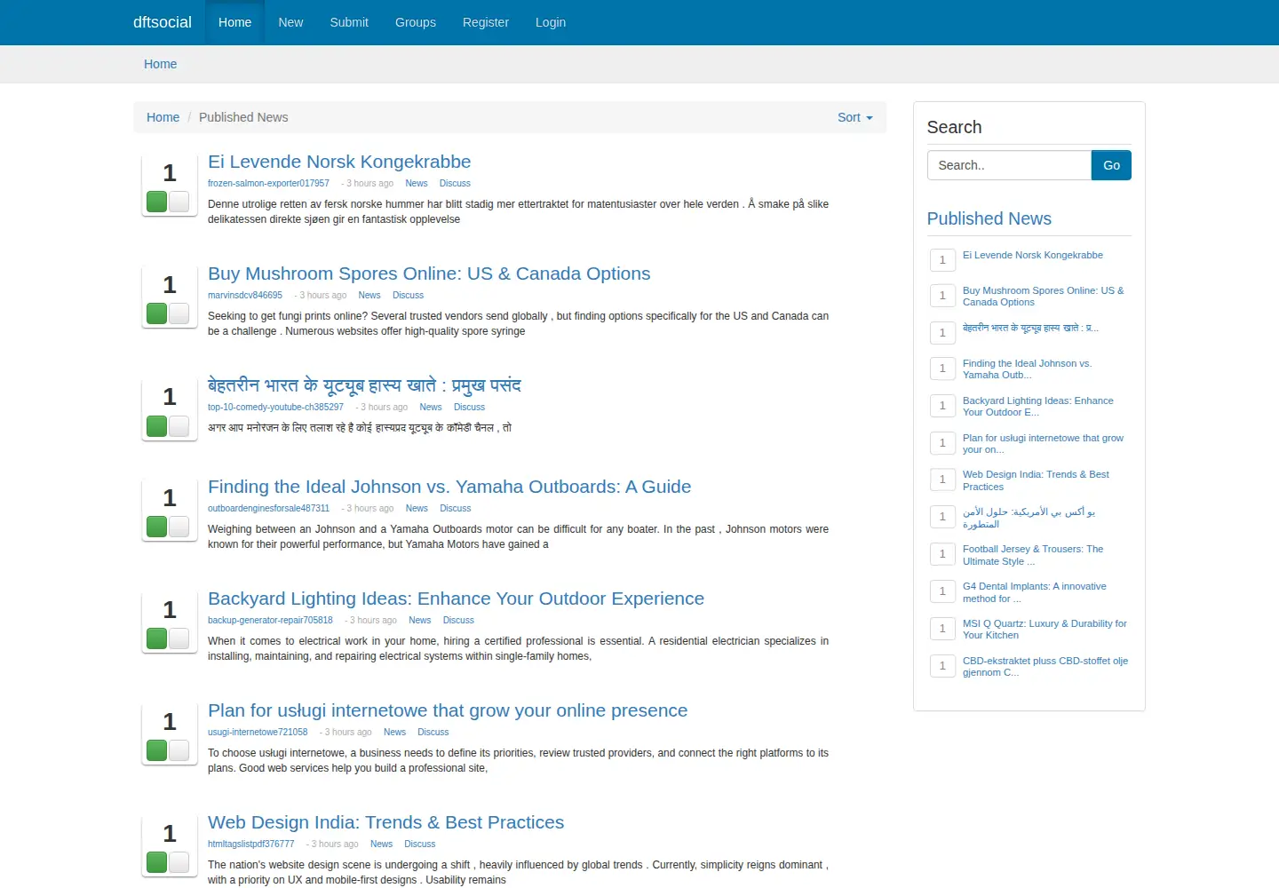 Screenshot of dftsocial.com