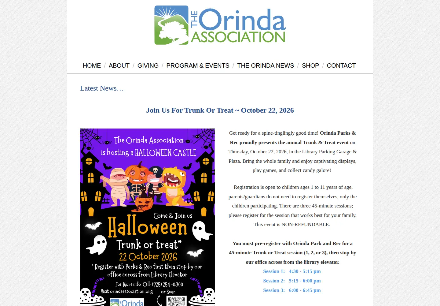 Screenshot of orindaassociation.org