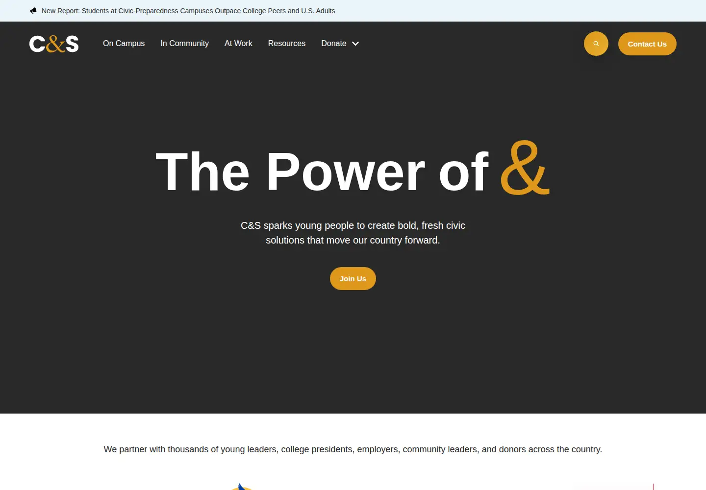 Screenshot of citizensandscholars.org