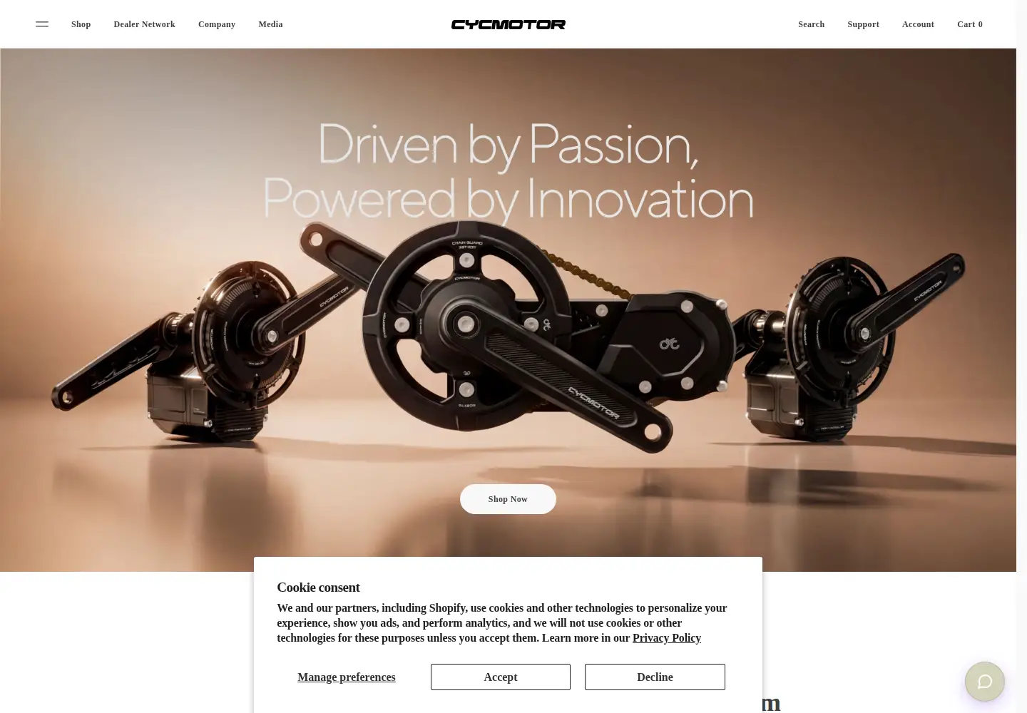 Screenshot of cycmotor.com