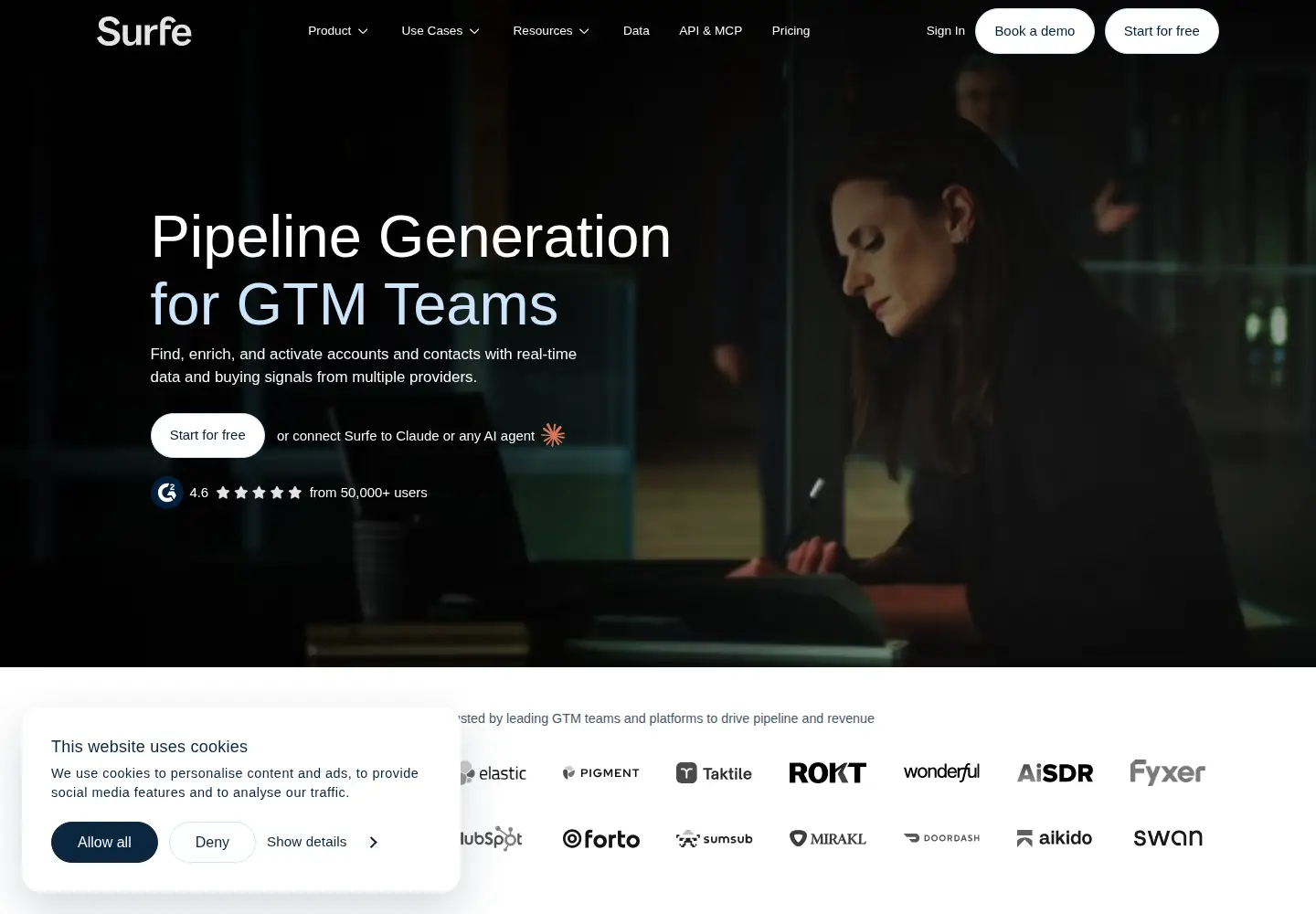 Screenshot of surfe.com