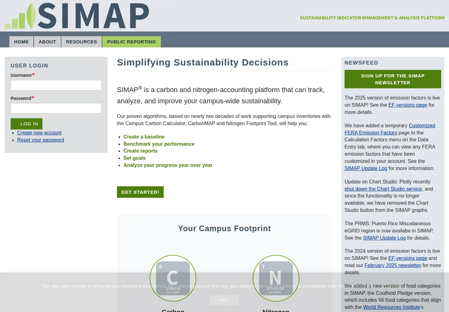 Captured homepage of unhsimap.org in the current scan