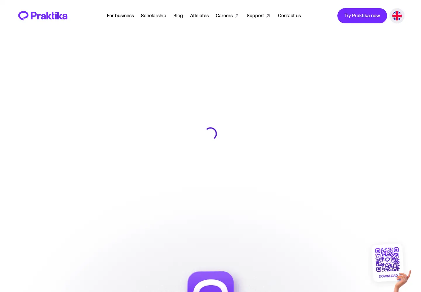 Screenshot of praktika.ai