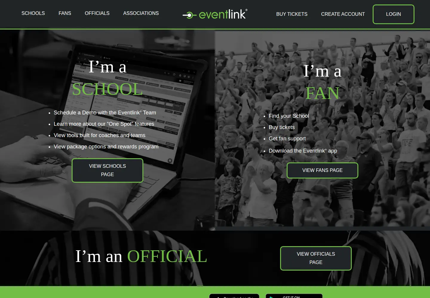 Screenshot of eventlink.com