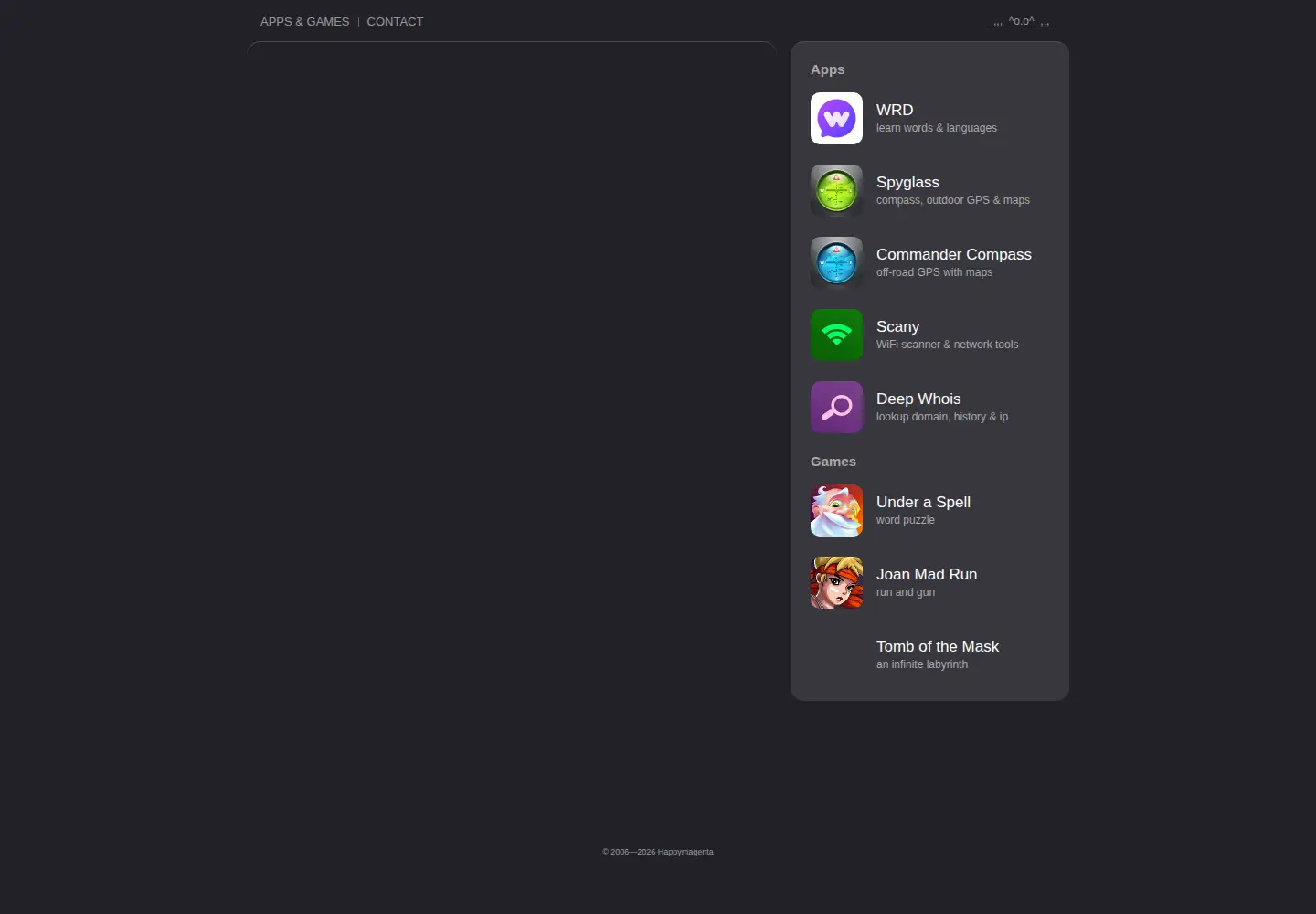 Screenshot of happymagenta.com