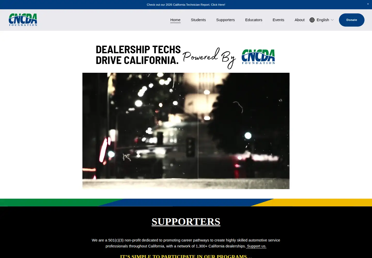 Screenshot of cncdafoundation.org