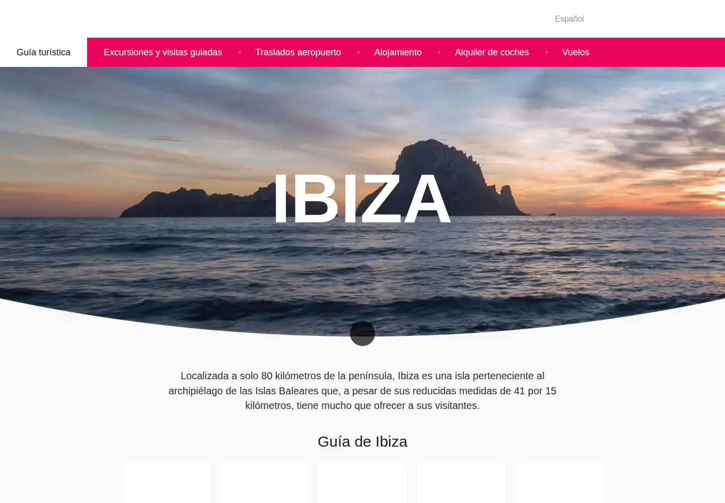 Screenshot of turismoibiza.com