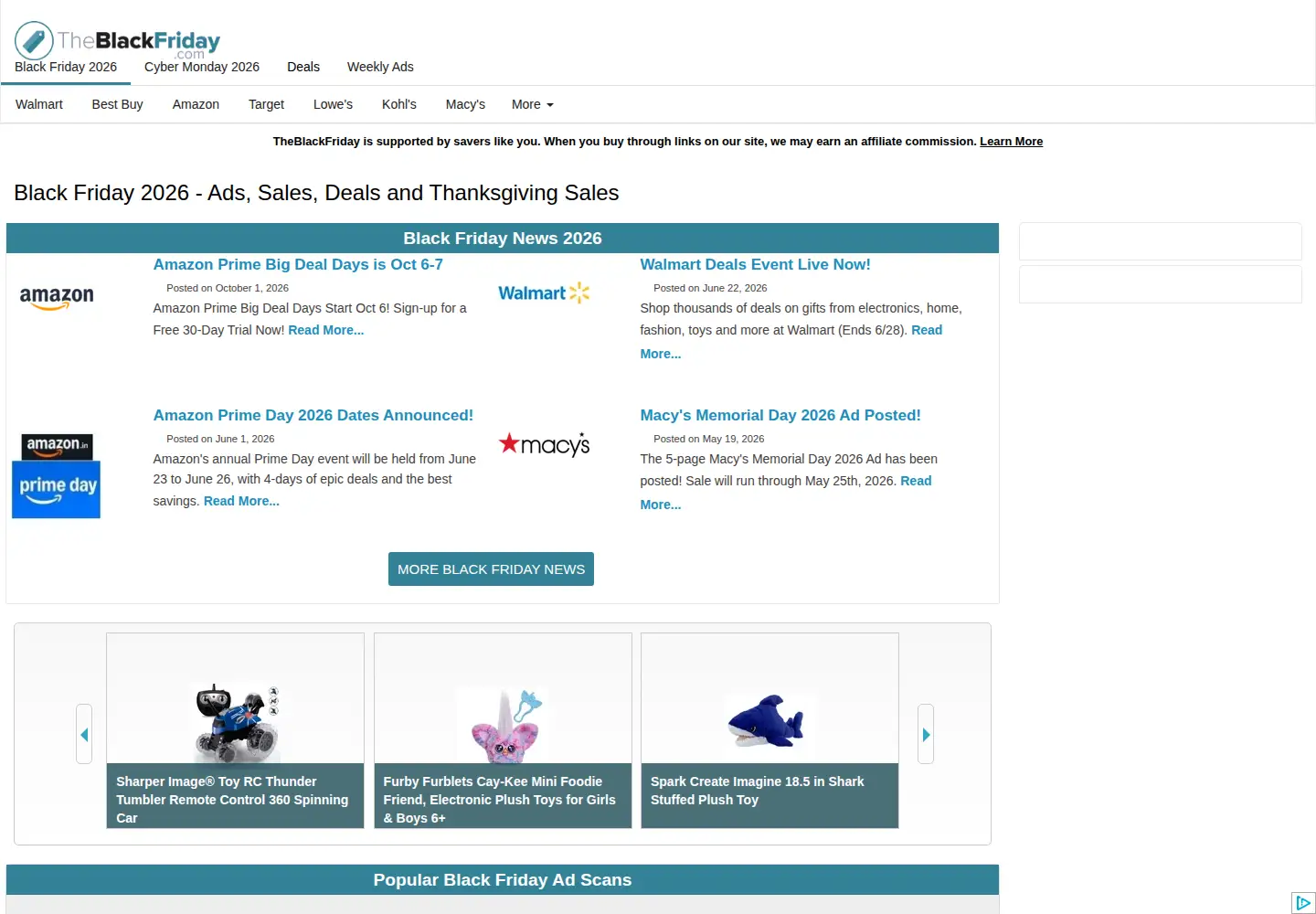 Screenshot of theblackfriday.com
