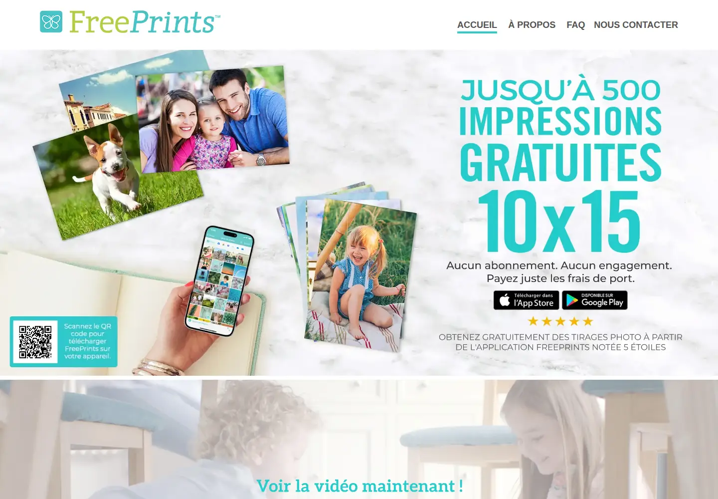Captured homepage of freeprintsapp.com in the current scan