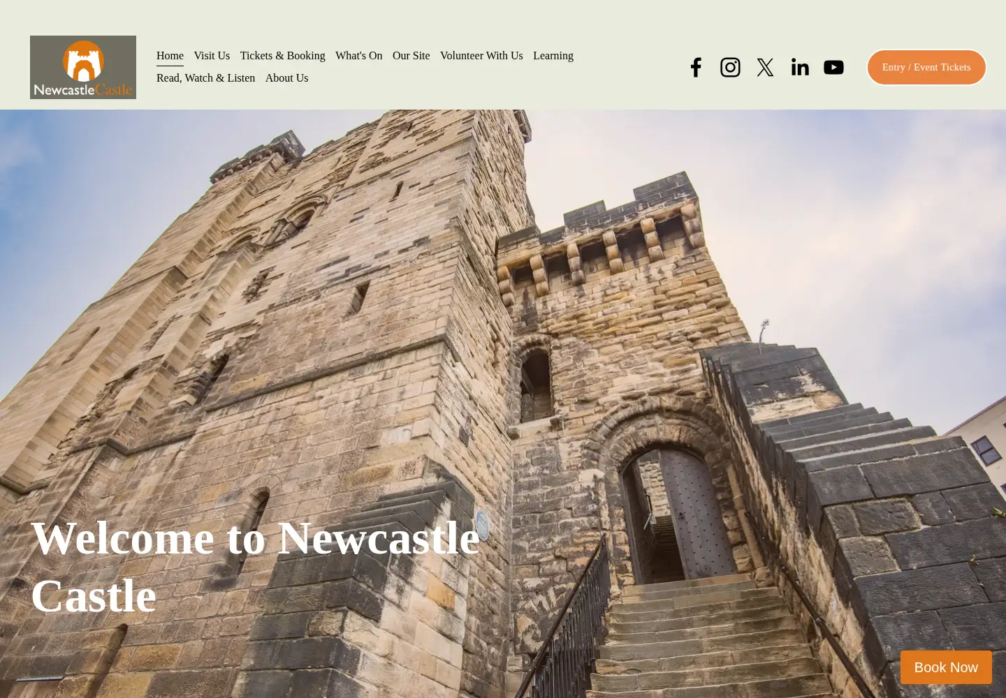 Screenshot of newcastlecastle.co.uk