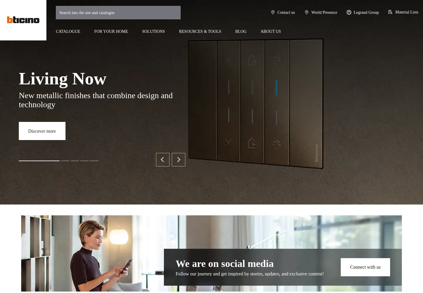 Screenshot of bticino.com