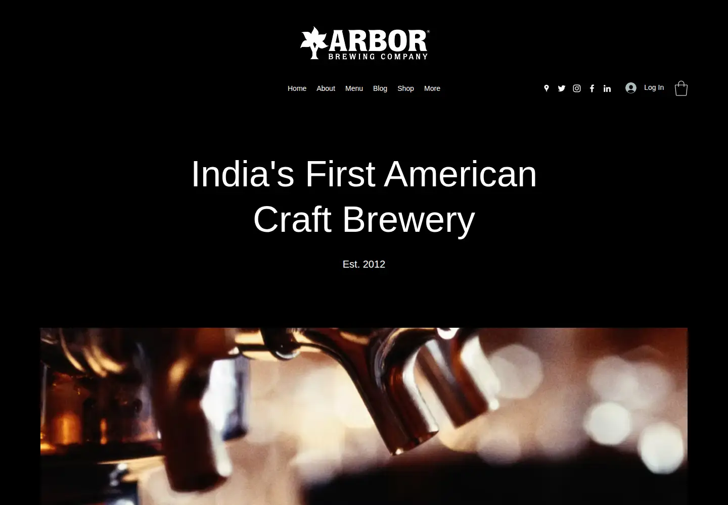 Screenshot of arborbrewing.in