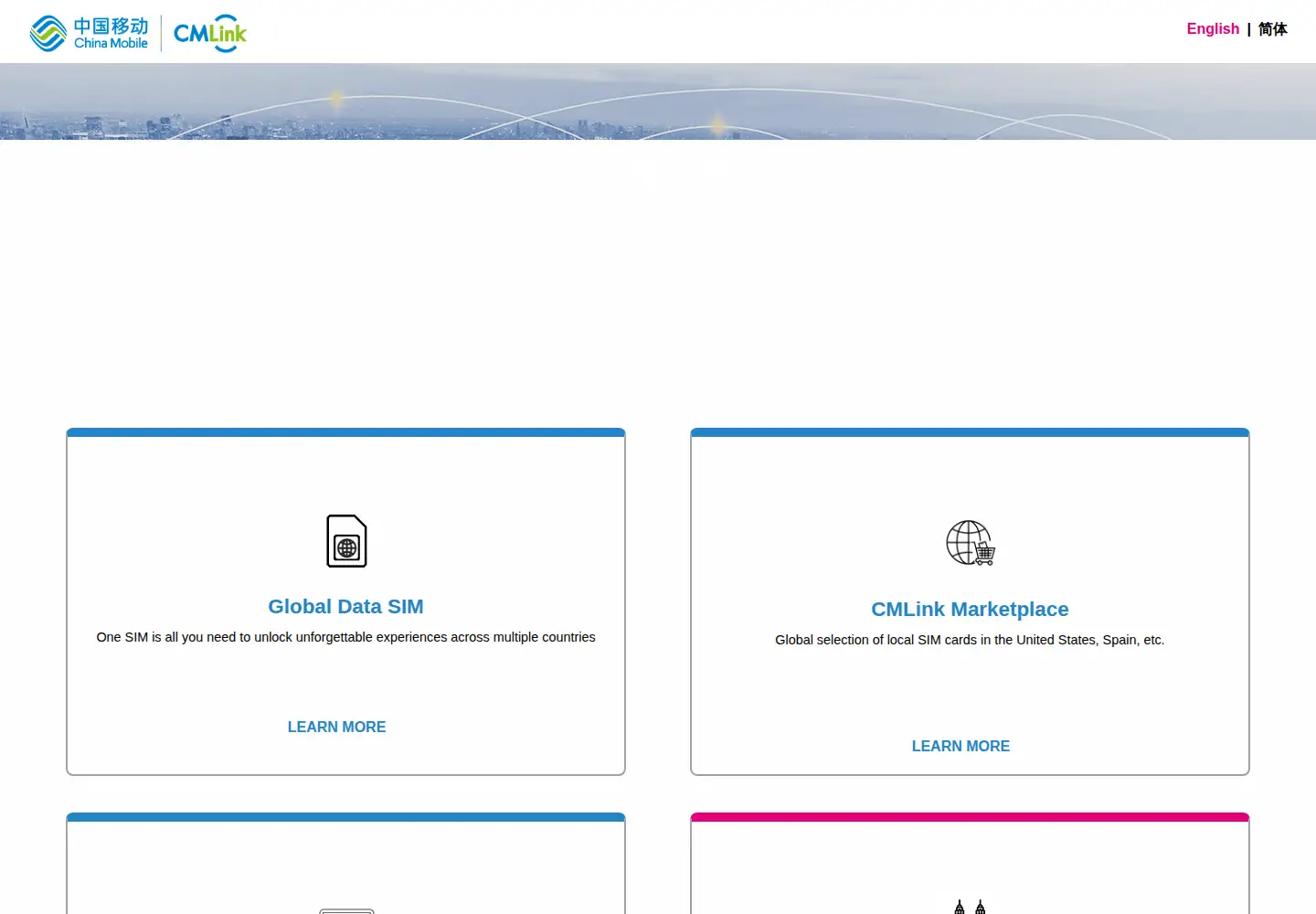 Captured homepage of cmlink.com in the current scan