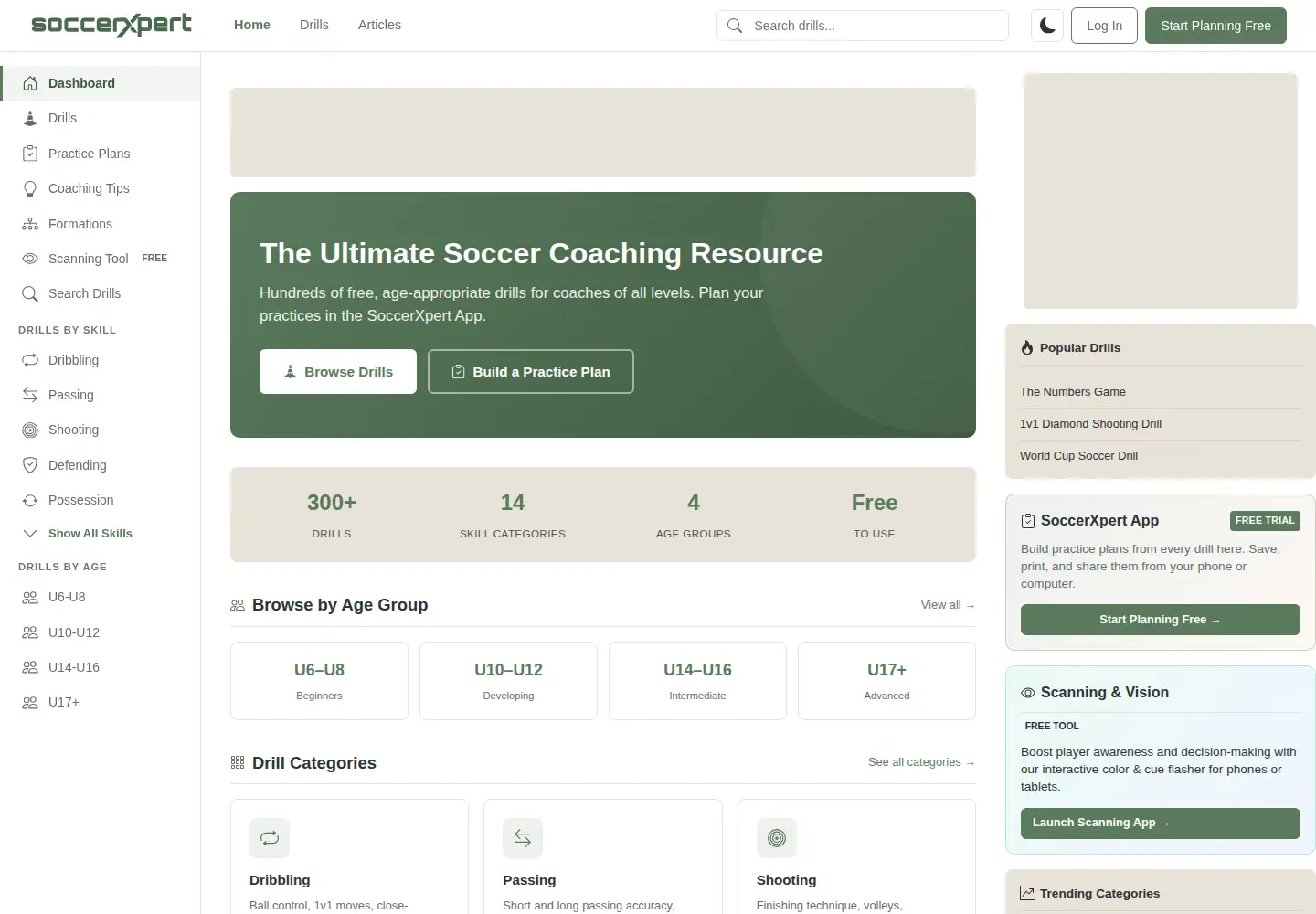 Screenshot of soccerxpert.com