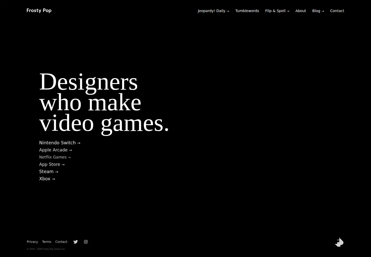 Screenshot of frostypop.com