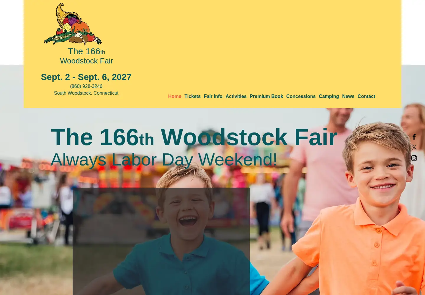 Screenshot of woodstockfair.com