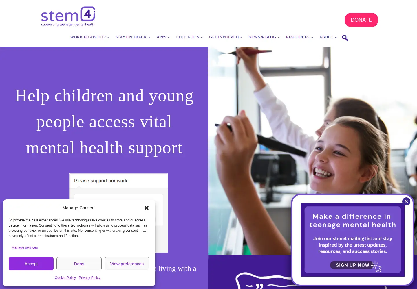 Screenshot of stem4.org.uk