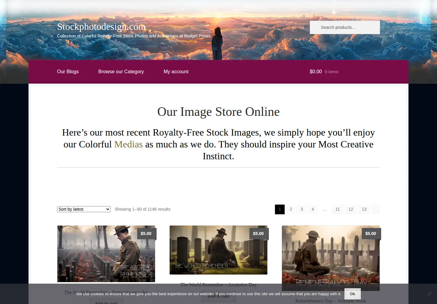 Screenshot of stockphotodesign.com