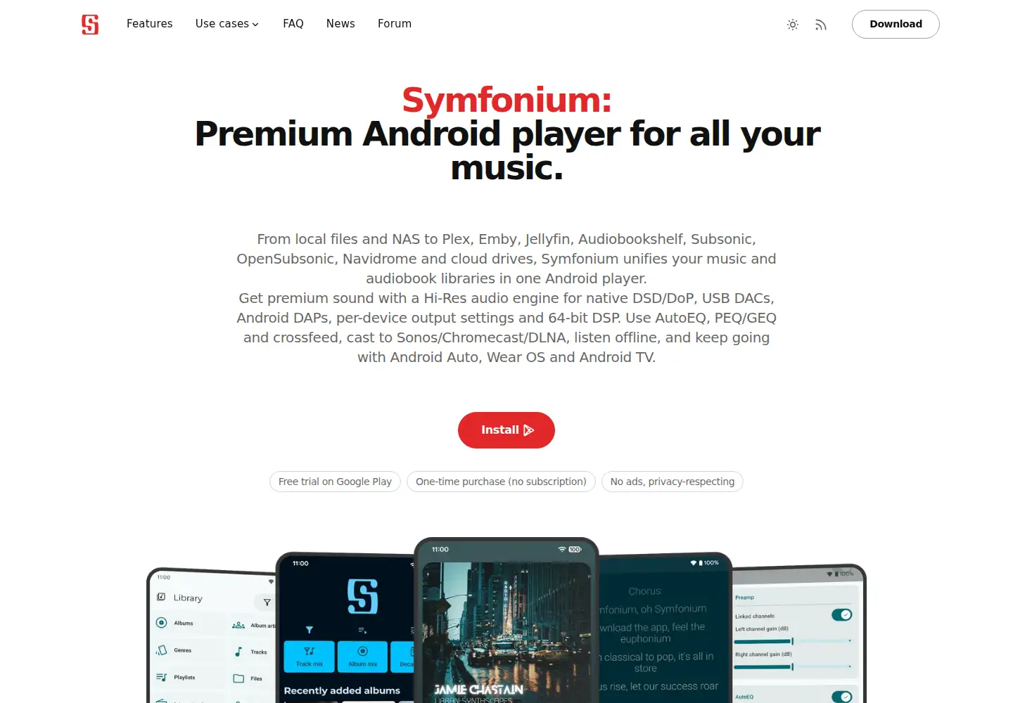 Screenshot of symfonium.app