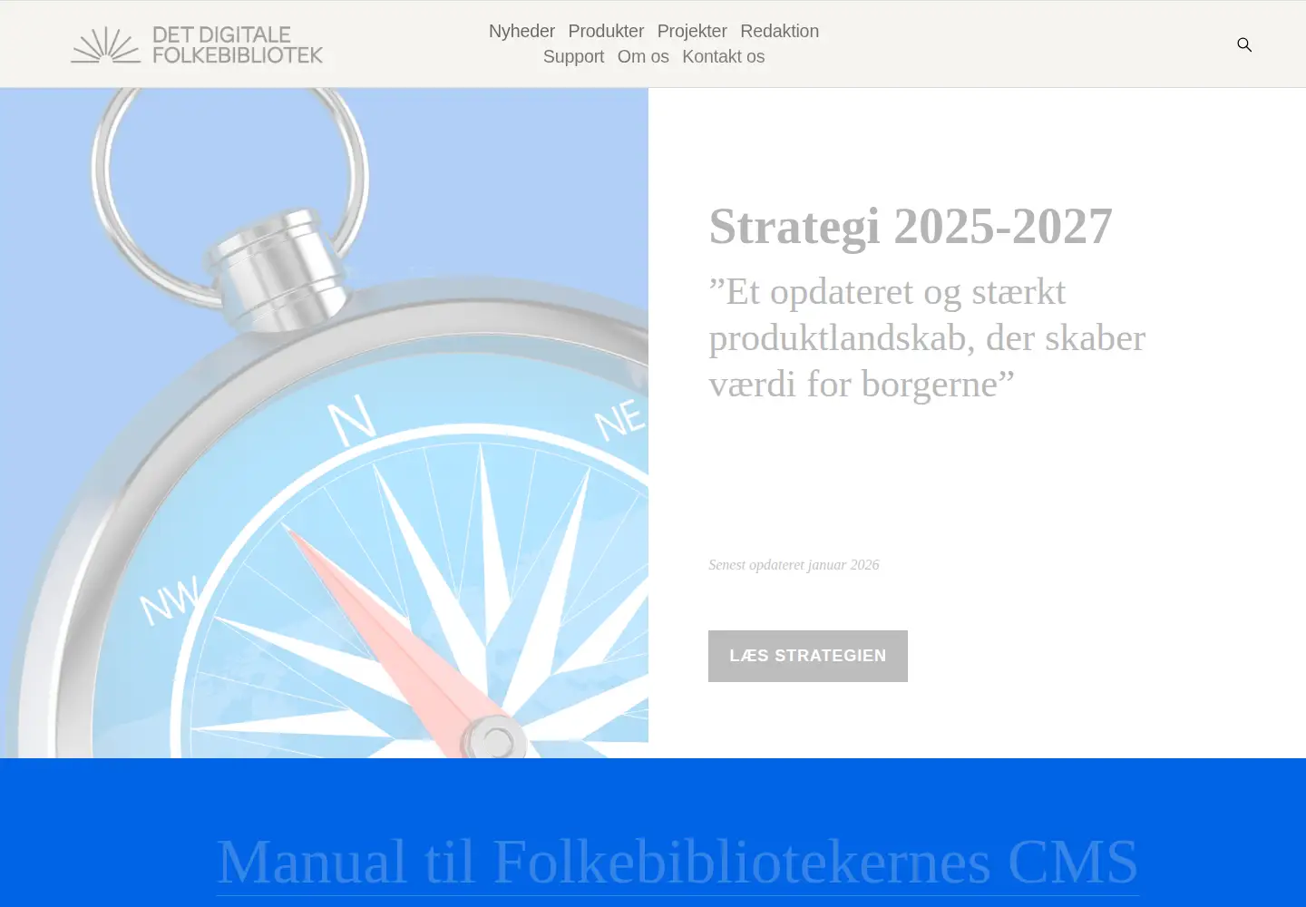 Captured homepage of detdigitalefolkebibliotek.dk in the current scan