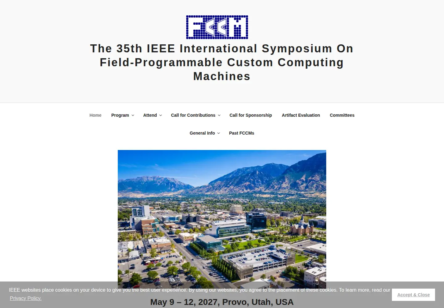Captured homepage of fccm.org in the current scan