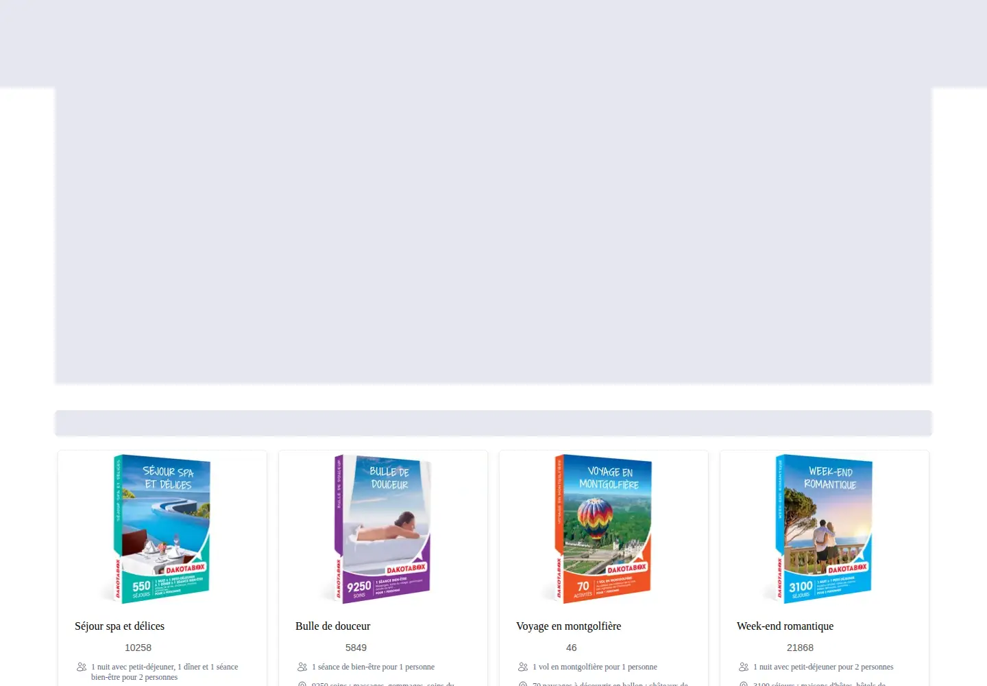 Captured homepage of dakotabox.fr in the current scan