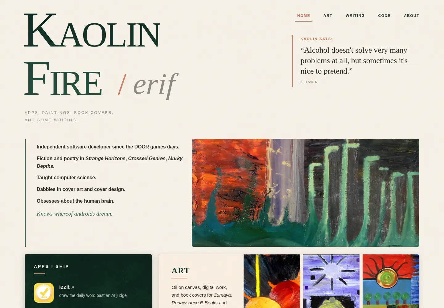 Screenshot of erif.org