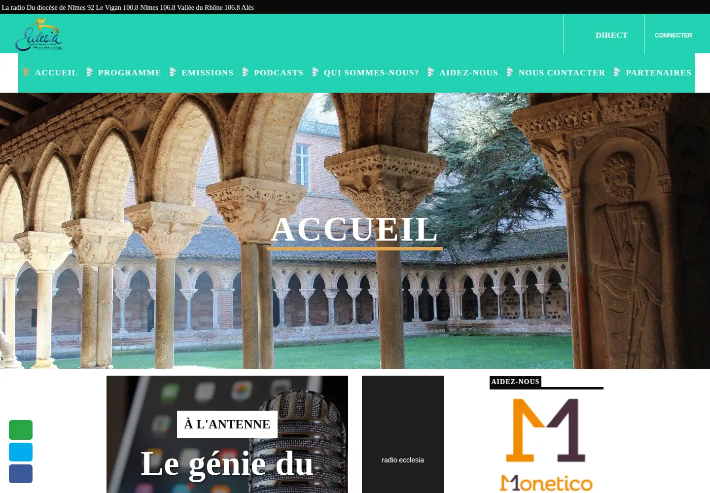Screenshot of radioecclesia.com