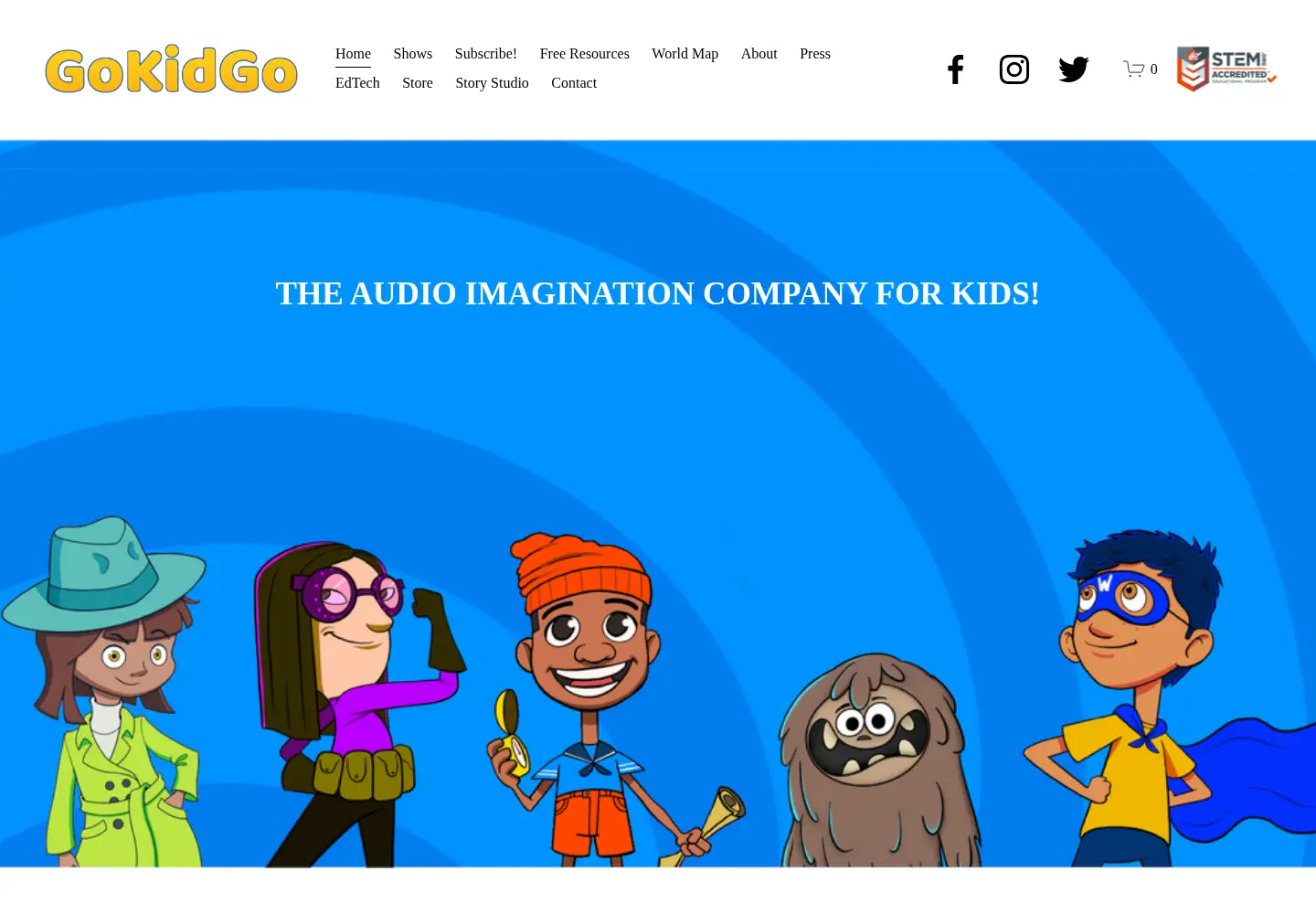Captured homepage of gokidgo.com in the current scan