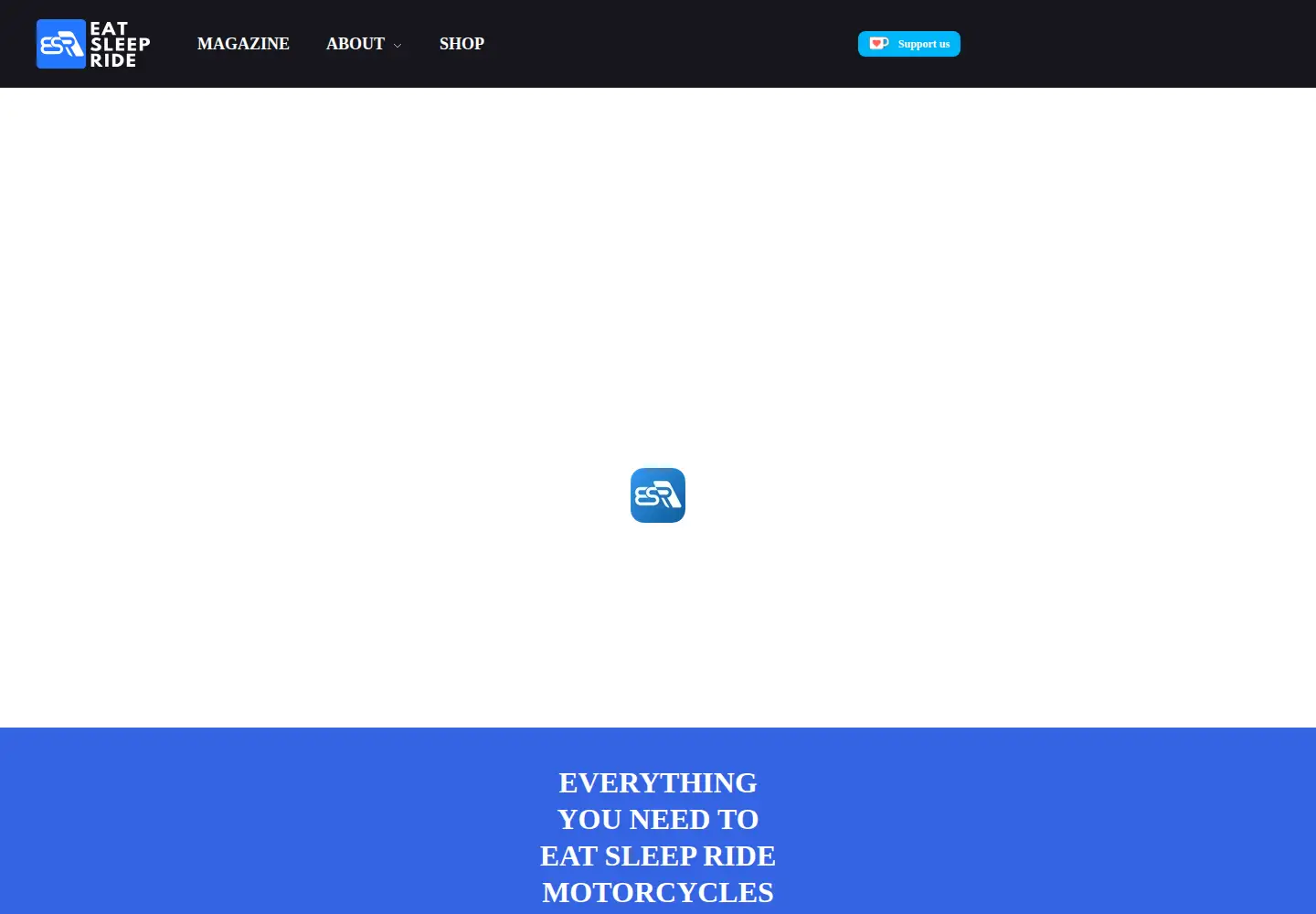 Captured homepage of eatsleepride.com in the current scan