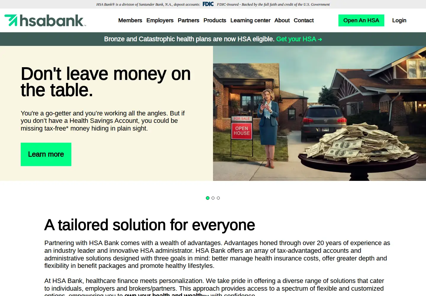 Screenshot of hsabank.com