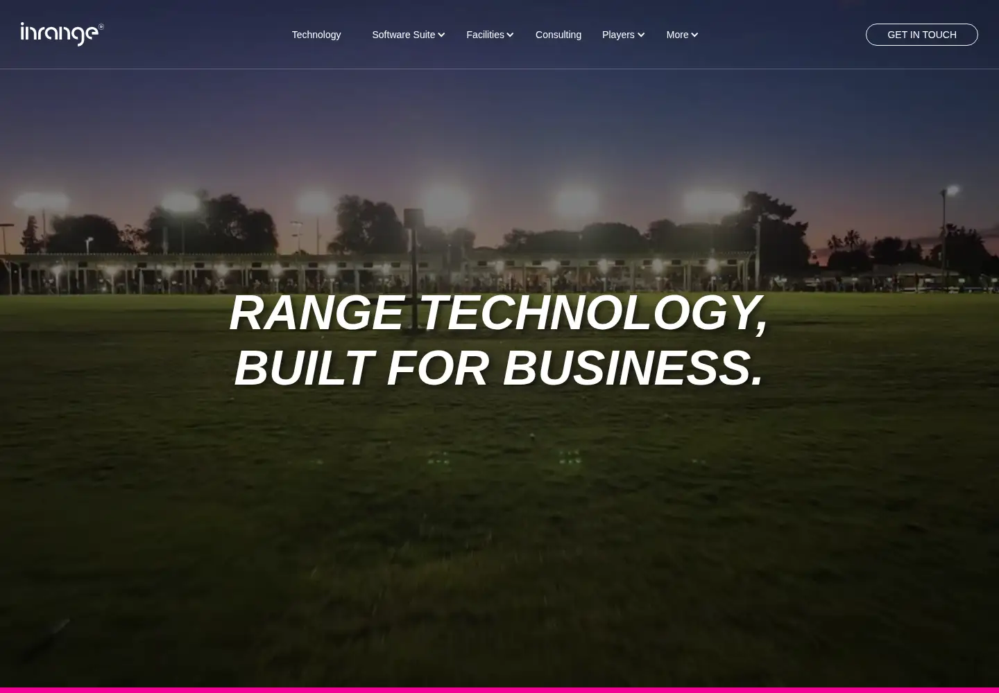 Screenshot of inrangegolf.com