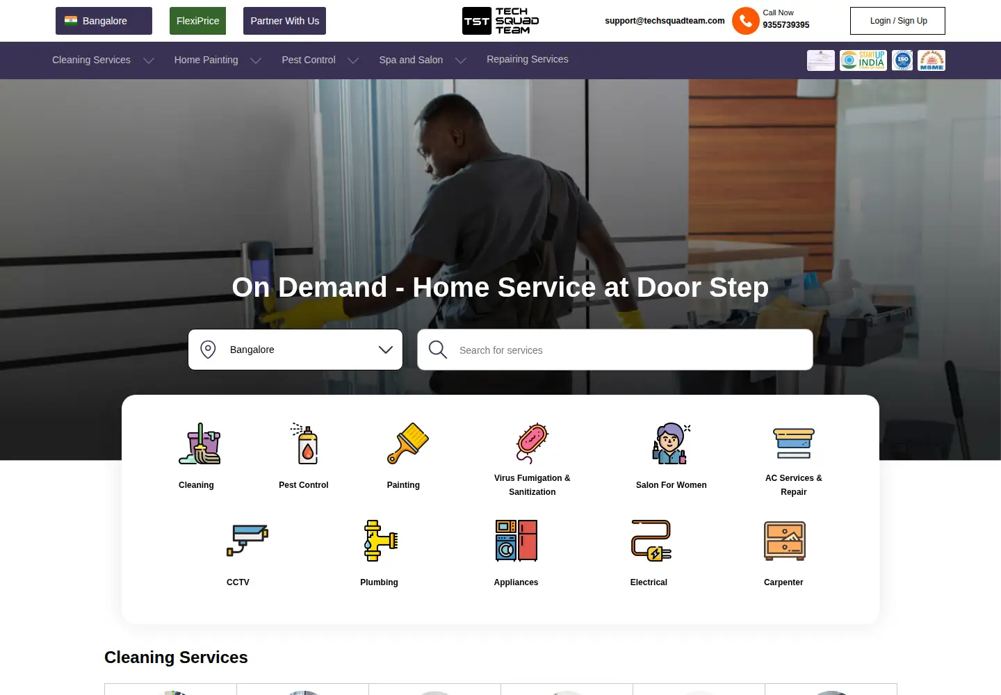 Screenshot of techsquadteam.com