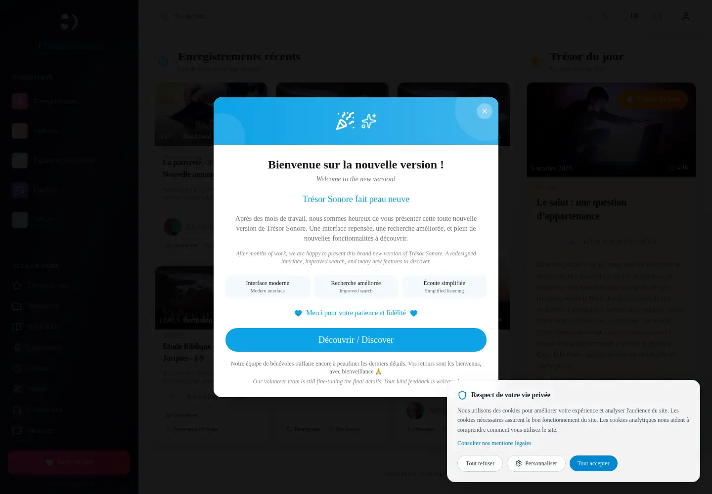 Screenshot of tresorsonore.com