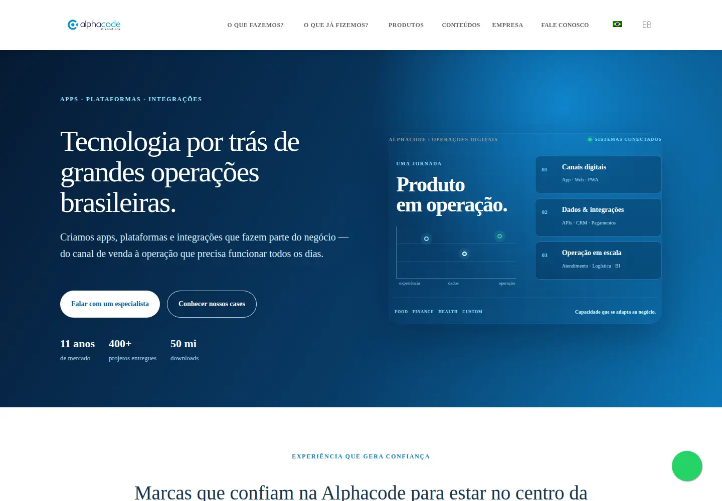 Screenshot of alphacode.com.br