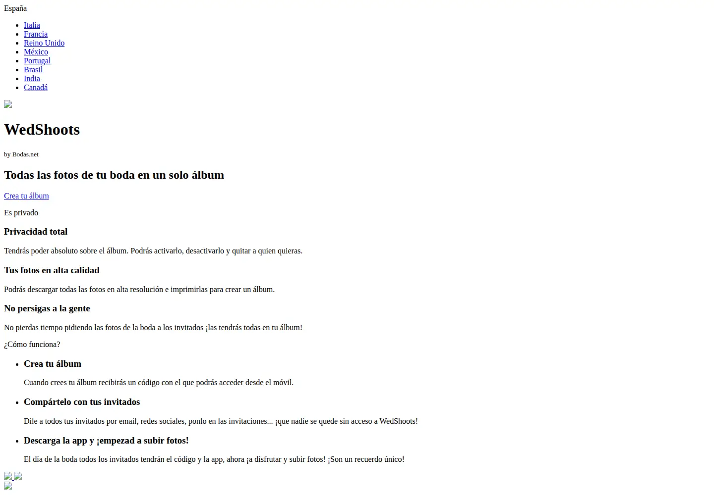Screenshot of wedshoots.com