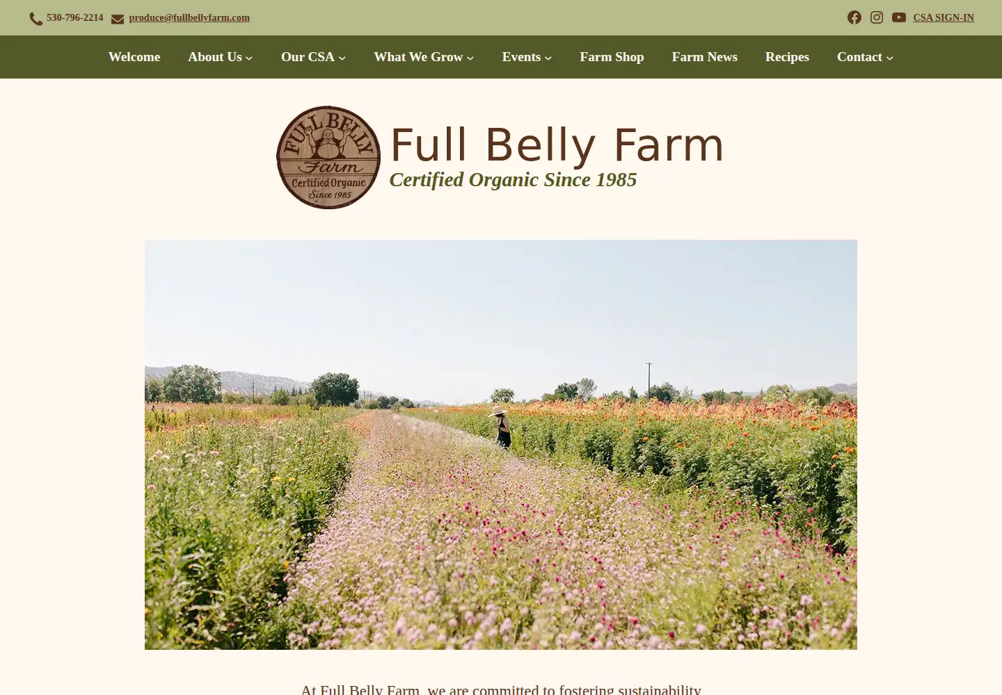 Screenshot of fullbellyfarm.com