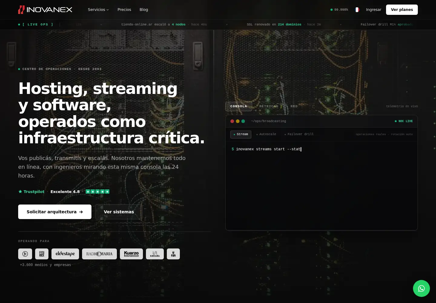 Screenshot of inovanex.com