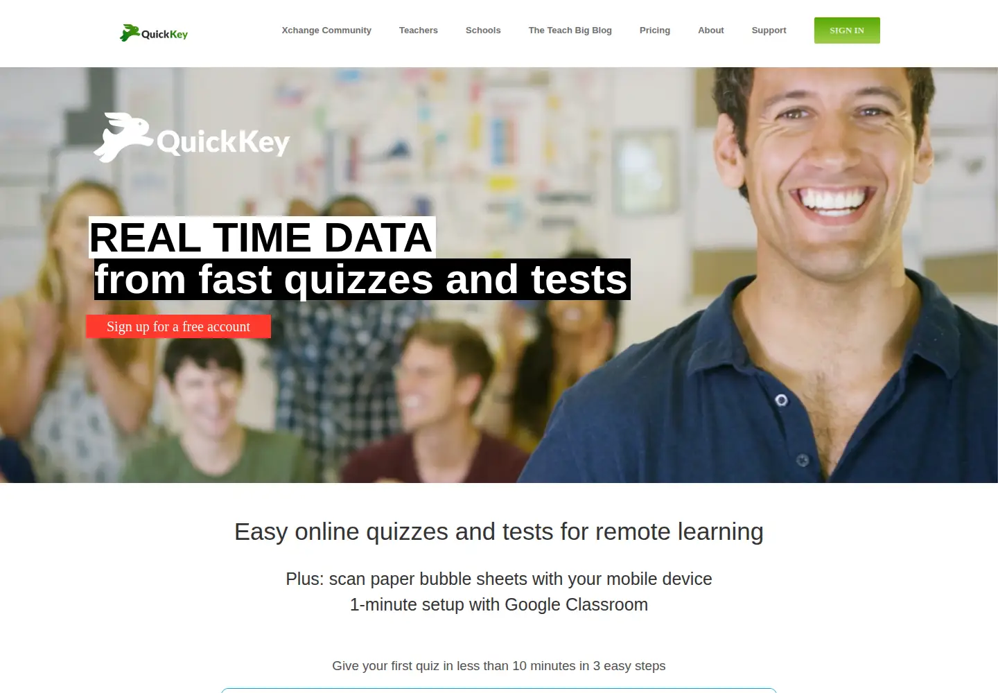 Screenshot of quickkeyapp.com