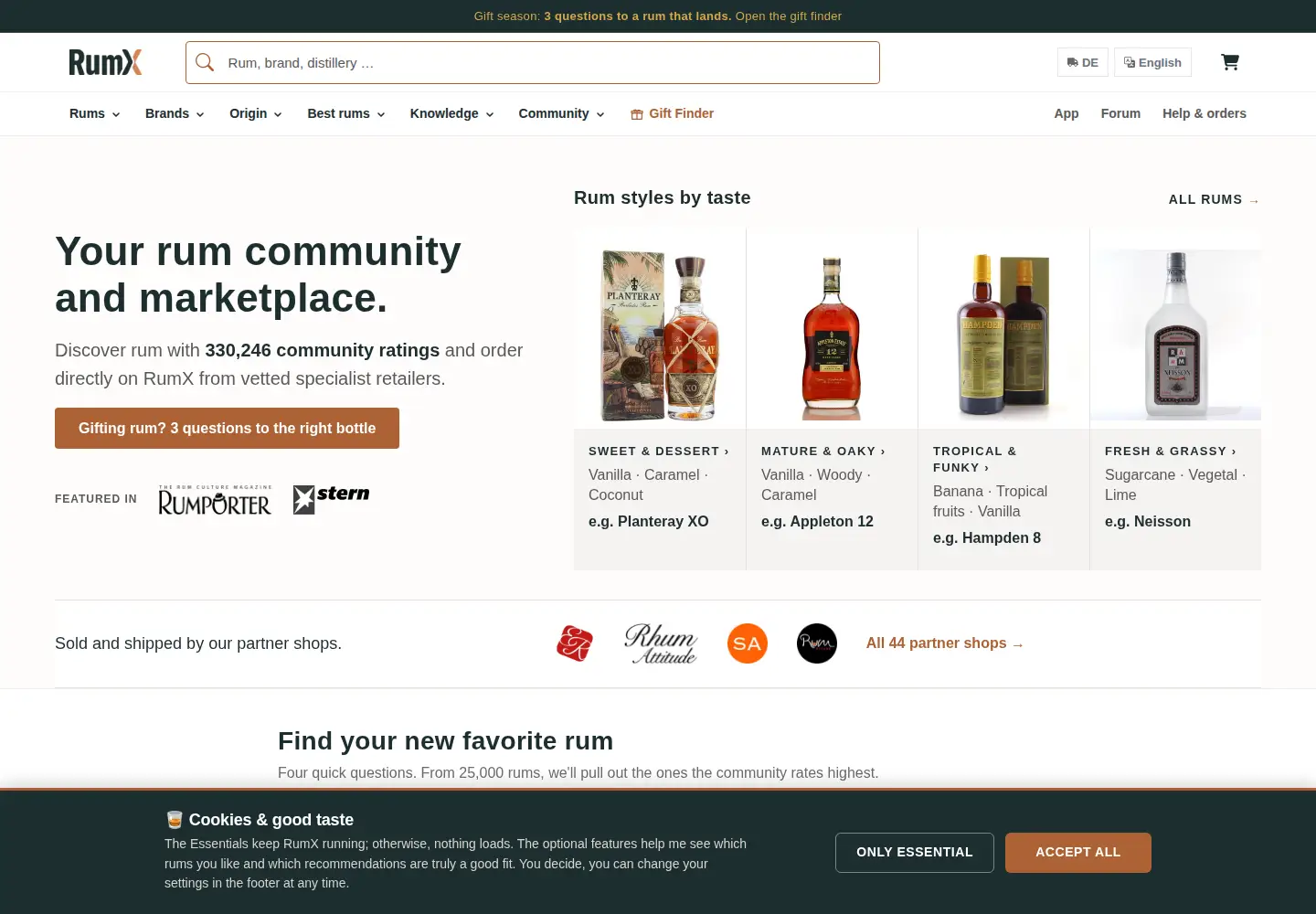 Captured homepage of rumx.com in the current scan