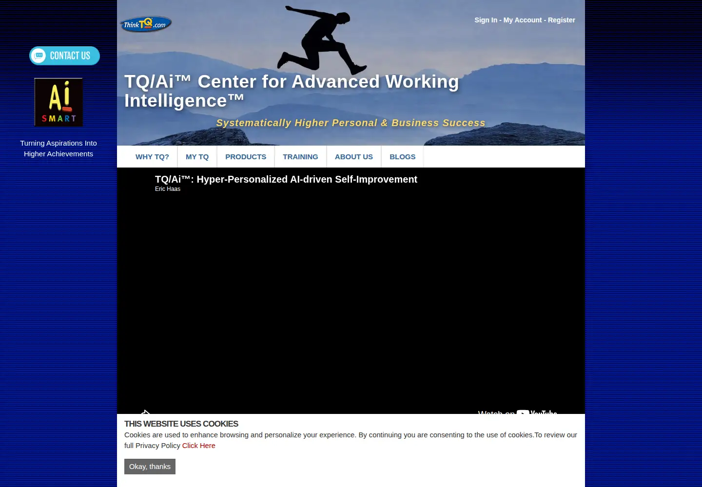 Captured homepage of thinktq.com in the current scan