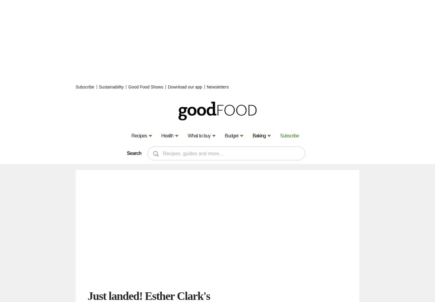 Screenshot of goodfood.com